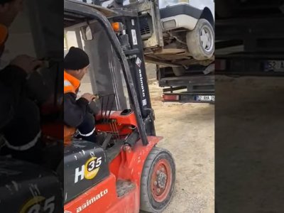Otomobili Forkliftle Tıra Yükledik!